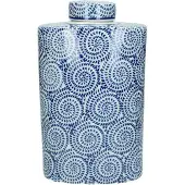 HD Collection - Vaas - Porselein - Blauw - 18x10x30 cm
