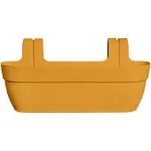 Elho Vibia Campana Easy Hanger XL 58 - Plantenbak voor Balkon - Balkonbak - 100% Gerecycled Plastic - L56 x B26.8 x H23.7 cm - Honinggeel