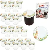 MamboCat 25-delige set weckpot 350 ml TO 82 Osterfreude deksel incl. receptenboekje