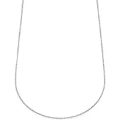 Lucleon Essentials | 1 mm Zilverkleurige Ketting met Gebogen Venetiaanse Schakels