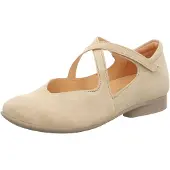 Think! Ballerina met riempjes beige