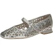 Caprice Ballerina met riempjes platina