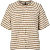 Pieces Gebreid vest 'PCMalou' brokaat / wit