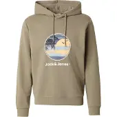 Jack & Jones Sweatshirt 'JJPERRY' lichtblauw / lichtgeel / aardetinten / wit