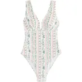 Next Shaping-badpak groen / donkergroen / rosa / wit