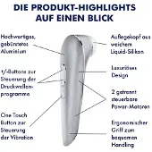 Satisfyer 'High Fashion' van aluminium