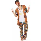 Vegaoo - Flower power outfit voor heren