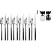 WMF Steakbestek Nuova 12-delig - Inclusief GRATIS Cookinglife Peper- en Zoutmolenset