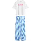 Next Pyjama blauw / pink / wit