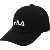 FILA Unisex Brasov 6 Panel Cap With Linear Logo Black Size: OS | Hats & Caps Outlet | Unisex | Zwart