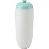 J-Line vaas - keramiek - muntgroen/wit - medium