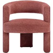 Vente-unique Fauteuil in terracotta textuurstof FONTANOVA