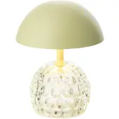J-Line lamp Champignon - ijzer/glas - lichtgroen - LED lichtjes