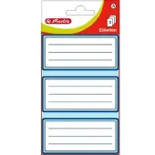 Herlitz Boeketikethouders, wit met blauwe rand, 68 x 37 mm