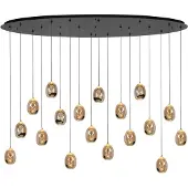 Highlight Hanglamp Golden Egg 18-lichts Ovaal