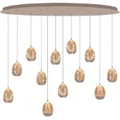 Highlight Hanglamp Champagne Egg 12-lichts Ovaal