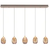Highlight Eetkamer Hanglamp Champagne Egg 5 Lichts