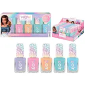Kids Licensing Pack Of 5 Pastel Nail Polish Pots Transparant