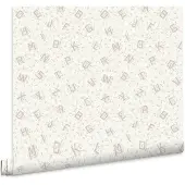 Laura Ashley Alphabet Behang - Letters - 10mx52cm - Grijs