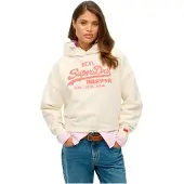 Superdry Sweatshirt crème / zalm roze