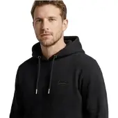 Superdry Vintage Logo Geborduurde Hoodie Black Grootte: XL
