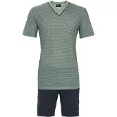 Ringella Groene katoenen heren shortama - Groen - Maat - 60