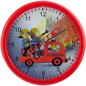 Eurotime Kinderklok Brandweer Ø 25cm, kwarts