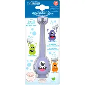 Dr. Brown's ToothScrubber Tandenborstel Driezijdige trainingstandenborstel voor peuters voor kinderen van 1-4 jaar met zuignap en van kleur verandere