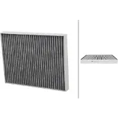 Hella Interieurfilter met actieve koolfilter, afmetingen 278 x 217 mm, , geschikt voor onder andere VW TRANSPORTER