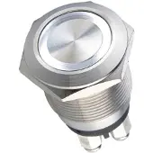 Heidemann 70528 Belknop Met naambord 1-voudig RVS 24 V/0,5 A