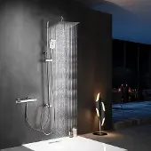Chrome mavoaDouchekop regendouche - Douchekop met slang - Waterbesparende douchekop