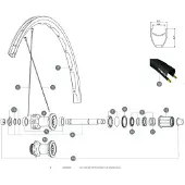 Mavic Spokes Ksyrium Disc 2018 Rear Right 12 Units Zwart 289 mm