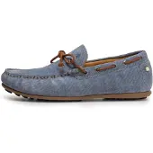 Floris van Bommel Mocassins 'DE DRIJVER 01' lichtblauw / bruin / grijs