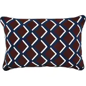 Fonq Hexa Sierkussen 40 x 60 cm - Bordeaux / Blauw
