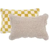 Fonq Teddies Sierkussen - Set van 2 - Oker