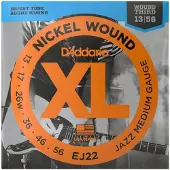 Daddario EJ22 NICKEL WOUND ELECTRIC GUITAR STRINGS JAZZ MEDIUM 13-56