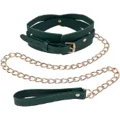 Sportsheets - halsband met riem - verstelbaar - groen