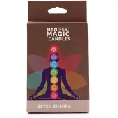 Ancient Wisdom - Kaars - Manifestatiekaarsen zeven chakra's multicolor katoen - spiritueel - meditatie - energie - verlichting - aromatherapie - geur - ontspanning - welzijn