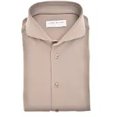 John Miller Overhemd Slim Fit beige stretch