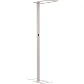 PRIOS Vloerlamp Taronis, dimbaar, wit / opaal, Werkkamer / Kantoor, Aluminium, Modern