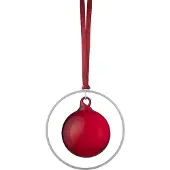 Blomus Kerstornament Kitai Ball Silver / Port (Set van 4)