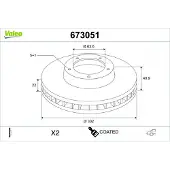 Valeo 673051 Remschijf