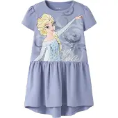 Name it Jurk 'NMFMomsa Frozen' nude / pastelblauw / lichtlila / zilver