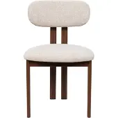 Giga Meubel Eetkamerstoel Noor Beige/Walnoot