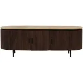 Giga Meubel Tv-meubel Amber Donkerbruin Travertin 160cm