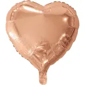 Wefiesta Folie ballon hart goud-roze 46 cm