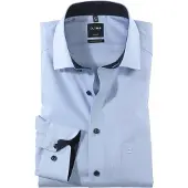 Olymp Strijkvrij Luxor overhemd blauw Modern Fit