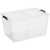 PLAST TEAM - Opbergbox - Opberger - Home Box Flex, 50 liter - transparant