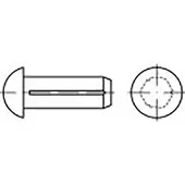 Toolcraft TO-6865911 Halfronde kerfnagel Staal 2000 stuk(s)