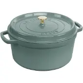 Staub La Cocotte ronde pan gietijzer 6,7 L Eucalyptus hout